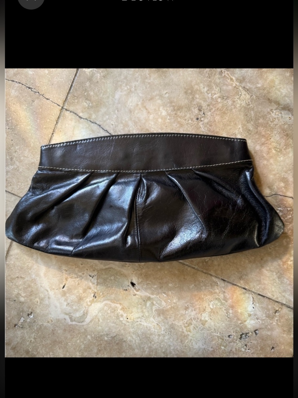FOSSIL ladies, black clutch inside hinges with magnetic closure NWOT